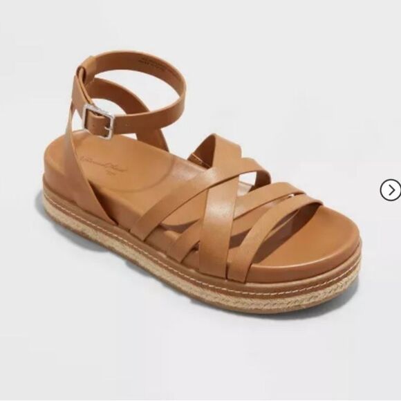 Universal Thread Women’s Tanna Platform Sandals Cognac size 8.5 - Picture 1 of 7